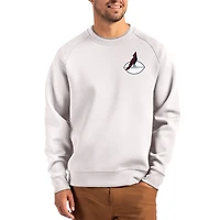 Men's Cutter & Buck Gray Arizona Cardinals Throwback Roam Recycled Raglan Pullover Sweatshirt