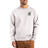 Men's Cutter & Buck Gray New Orleans Saints Throwback Roam Recycled Raglan Pullover Sweatshirt