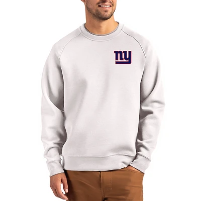 Men's Cutter & Buck Gray New York Giants Primary Logo Roam Recycled Raglan Pullover Sweatshirt