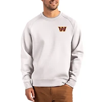 Men's Cutter & Buck Gray Washington Commanders Primary Logo Roam Recycled Raglan Pullover Sweatshirt