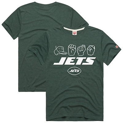 Unisex Homage  Green New York Jets NFL ASL Collection by Love Sign Tri-Blend T-Shirt