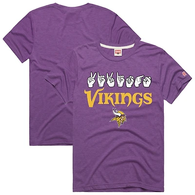 Unisex Homage  Purple Minnesota Vikings NFL ASL Collection by Love Sign Tri-Blend T-Shirt