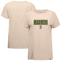 Women's Levelwear Khaki Seattle Mariners Influx Protect W T-Shirt