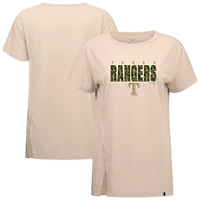 Women's Levelwear Khaki Texas Rangers Influx Protect W T-Shirt
