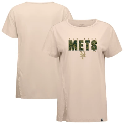 Women's Levelwear Khaki New York Mets Influx Protect W T-Shirt