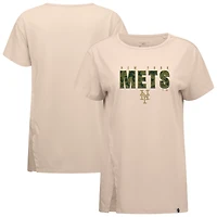 Women's Levelwear Khaki New York Mets Influx Protect W T-Shirt