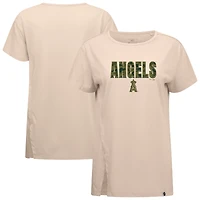 Women's Levelwear Khaki Los Angeles Angels Influx Protect W T-Shirt