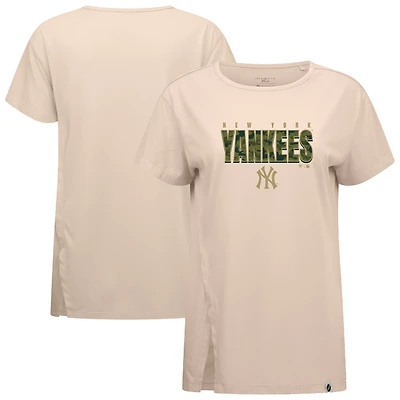 Women's Levelwear Khaki New York Yankees Influx Protect W T-Shirt