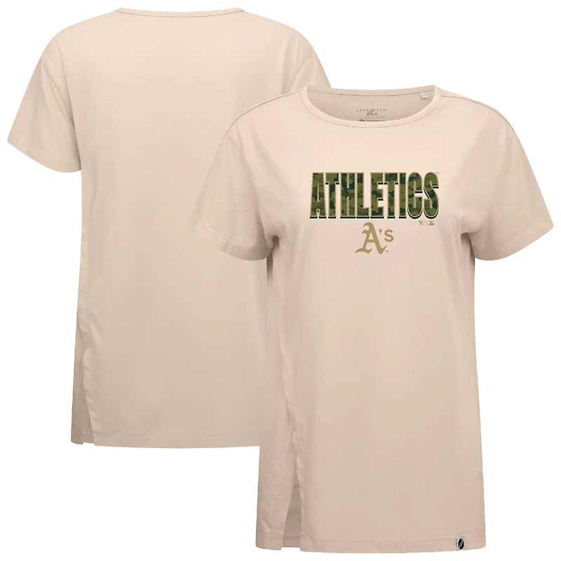 Women's Levelwear Khaki Athletics Influx Protect W T-Shirt