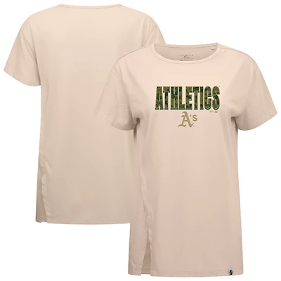 Women's Levelwear Khaki Athletics Influx Protect W T-Shirt