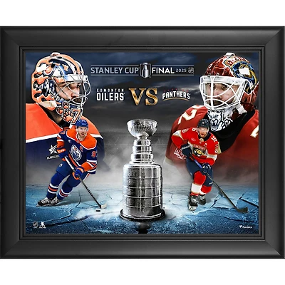 Edmonton Oilers vs. Florida Panthers Framed 13" x 16" 2025 Stanley Cup Final Matchup Collage
