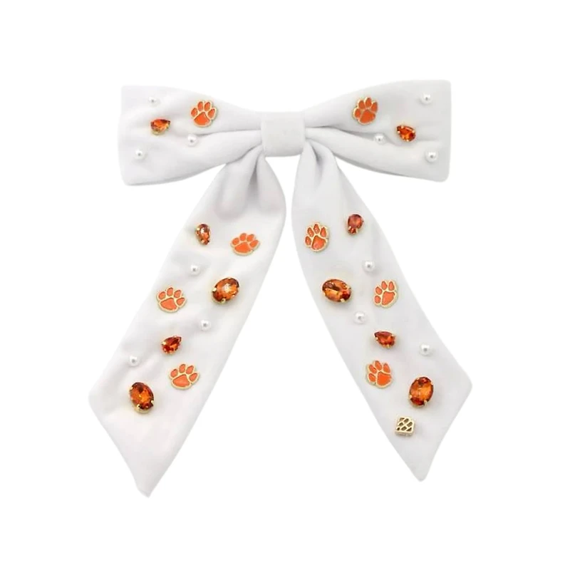 Brianna Cannon Clemson Tigers Paw Bow Barrette