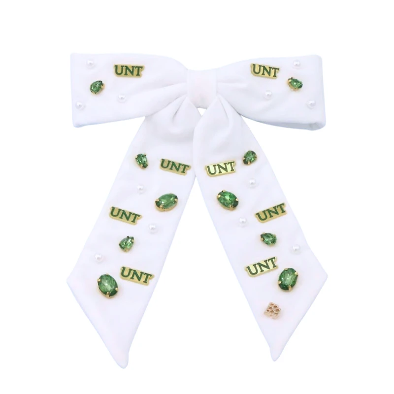Brianna Cannon North Texas Mean Green Bow Barrette