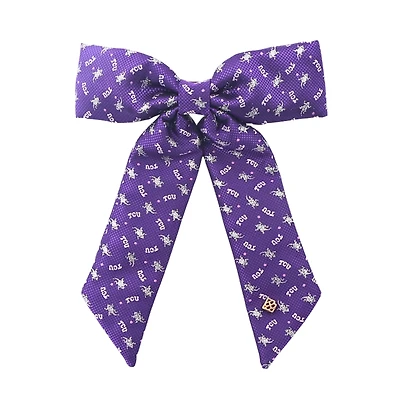Brianna Cannon TCU Horned Frogs Woven Bow Barrette