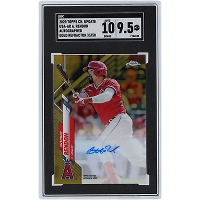 Anthony Rendon Los Angeles Angels Autographed 2020 Topps Chrome Update Gold Refractor #USA-AR #33/50 SGC Authenticated 9.5/10 Card