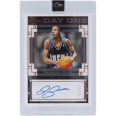 Ray Allen Milwaukee Bucks Autographed 2023-24 Panini One & One Red Day One Autograph #DAY-RAY #18/25 Card
