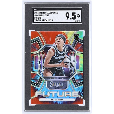 Angel Reese Chicago Sky 2024 Panini Select WNBA Tie-Dye Prizm Future #9 #22/25 SGC Authenticated 9.5 Rookie Card