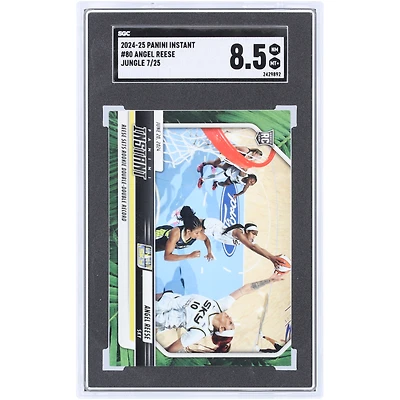 Angel Reese Chicago Sky 2024-25 Panini Instant Jungle #80 #7/25 SGC Authenticated 8.5 Rookie Card