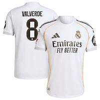 Men's adidas Federico Valverde White Real Madrid 2025/26 Home Authentic Jersey