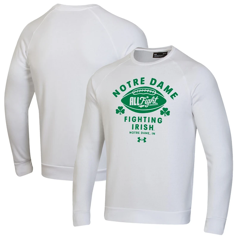 Men's Under Armour White Notre Dame Fighting Irish Football Rival Fleece Sweatshirt