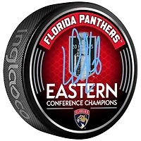 Aleksander Barkov Florida Panthers Autographed 2025 Eastern Conference Champions Hockey Puck