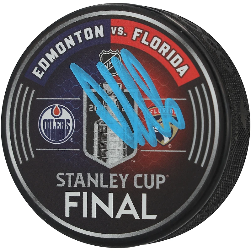 Aleksander Barkov Florida Panthers Autographed 2025 Stanley Cup Final Dueling Matchup Hockey Puck