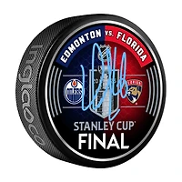 Aleksander Barkov Florida Panthers Autographed 2025 Stanley Cup Final Dueling Matchup Hockey Puck