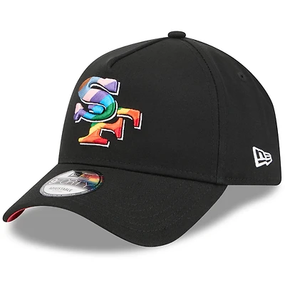 Men's New Era Black San Francisco 49ers Pride A-Frame 9FORTY Adjustable Hat