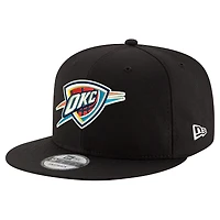 Men's New Era Black Oklahoma City Thunder Core Logo 9FIFTY Snapback Hat