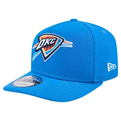 Men's New Era Blue Oklahoma City Thunder Core Logo A-Frame 9FIFTY Snapback Hat