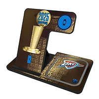 Keyscaper Oklahoma City Thunder 2025 NBA Finals Champions 3-In-1 Wireless Charging Station