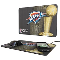Keyscaper Oklahoma City Thunder 2025 NBA Finals Champions Wireless Charger & Mouse Pad