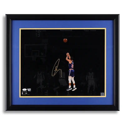 Stephen Curry Golden State Warriors Autographed Framed 16" x 20" Setting Career 3-Point Record Spotlight Photograph - Signed in Gold Ink - JSA