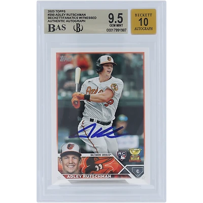 Adley Rutschman Baltimore Orioles Autographed 2023 Topps Series One #250 Beckett Fanatics Witnessed Authenticated /10 Rookie Card