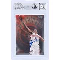 Allen Iverson Philadelphia 76ers Autographed 1997-98 Fleer Rookie Rewind #5 Beckett Fanatics Witnessed Authenticated 10 Card