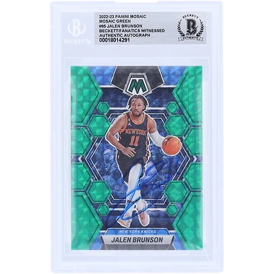 Jalen Brunson New York Knicks Autographed 2022-23 Panini Mosaic Mosaic #95 Beckett Fanatics Witnessed Authenticated Card