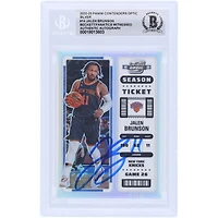 Jalen Brunson New York Knicks Autographed 2022-23 Panini Contenders Optic Silver #14 Beckett Fanatics Witnessed Authenticated Card