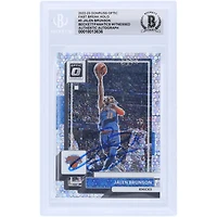 Jalen Brunson New York Knicks Autographed 2022-23 Panini Donruss Optic Fast Break Holo #3 Beckett Fanatics Witnessed Authenticated Card