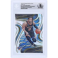 Jalen Brunson New York Knicks Autographed 2022-23 Panini Revolution Fractal #17 Beckett Fanatics Witnessed Authenticated Card