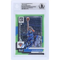 Jalen Brunson New York Knicks Autographed 2022-23 Panini Donruss Optic Lime Green #3 #/149 Beckett Fanatics Witnessed Authenticated Card