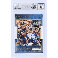 Klay Thompson Golden State Warriors Autographed 2015-16 Panini Hoops Road to the Finals #10 #/2015 Beckett Fanatics Witnessed Authenticated 10 Card