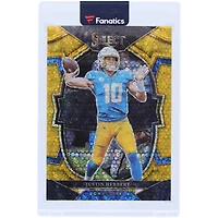 Justin Herbert Los Angeles Chargers 2022 Panini Select Disco Gold Prizm #14 #4/10 Card