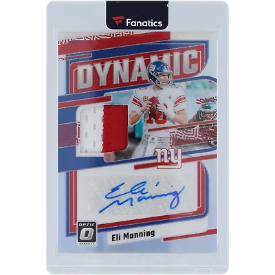 Eli Manning New York Giants Autographed 2023 Panini Donruss Optic Dynamic Patch 2 Color Relic #DP-EM #23/25 Card