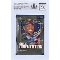 Dwyane Wade Miami Heat Autographed 2003-04 Upper Deck Victory Rookie Orientation #105 Beckett Fanatics Witnessed Authenticated 10 Rookie Card with "HOF 23" Inscription