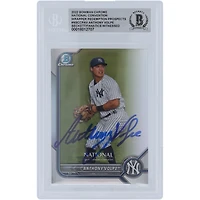 Anthony Volpe New York Yankees Autographed 2022 Bowman Chrome Prospects National Convention Wrapper Redemption #NSCCP-AV Beckett Fanatics Witnessed Authenticated Card