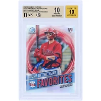 Alec Bohm Philadelphia Phillies Autographed 2021 Bowman Chrome Rookie of the Year Favorites Refractor #RRY-AB Beckett Fanatics Witnessed Authenticated 10/10 Rookie Card - 10,10,10,9.5 Subgrades