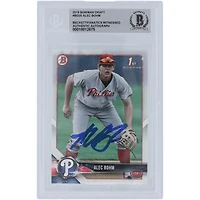 Alec Bohm Philadelphia Phillies Autographed 2018 Bowman Draft #BD-25 Beckett Fanatics Witnessed Authenticated Card