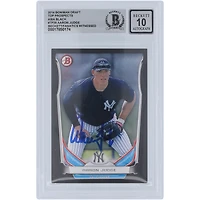 Aaron Judge New York Yankees Autographed 2014 Bowman Draft Asia Black #TP-39 Beckett Fanatics Witnessed Authenticated 10 Card