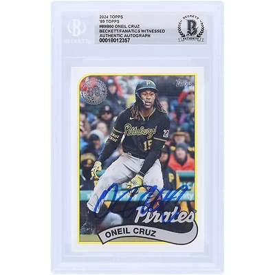 Oneil Cruz Pittsburgh Pirates Autographed 2024 Topps '89 Topps #89B-60 Beckett Fanatics Witnessed Authenticated Card