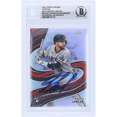 Jordan Lawlar Arizona Diamondbacks Autographed 2024 Topps Chrome Strokes #S-25 Beckett Fanatics Witnessed Authenticated Rookie Card